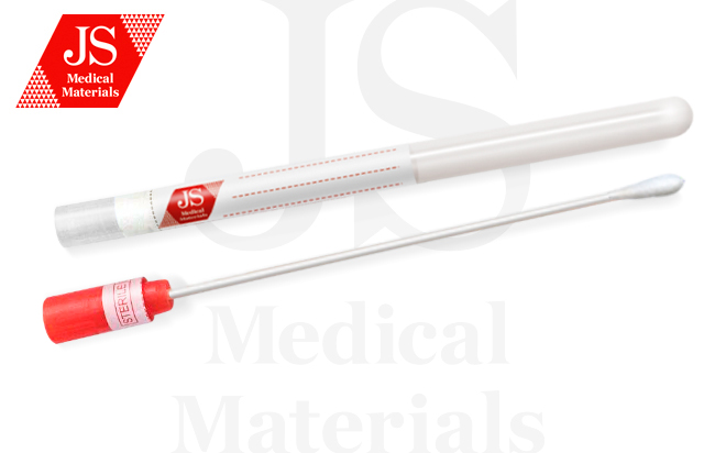 Аплікатор з віскозною кінцівкою у транспортній пробірці Пластиковий стрижень JS